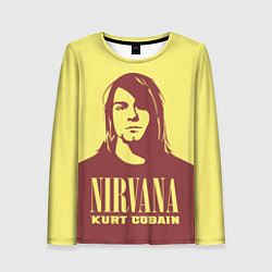 Лонгслив женский Nirvana - Kurt Cobain, цвет: 3D-принт