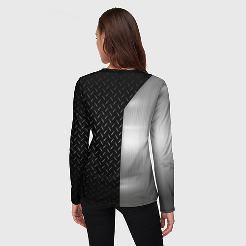 Женский лонгслив AUDI АУДИ МЕТАЛ / 3D-принт – фото 4