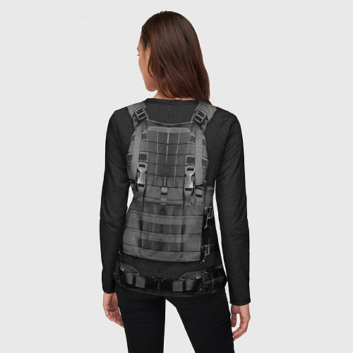 Женский лонгслив Бронежилет армии России / 3D-принт – фото 4