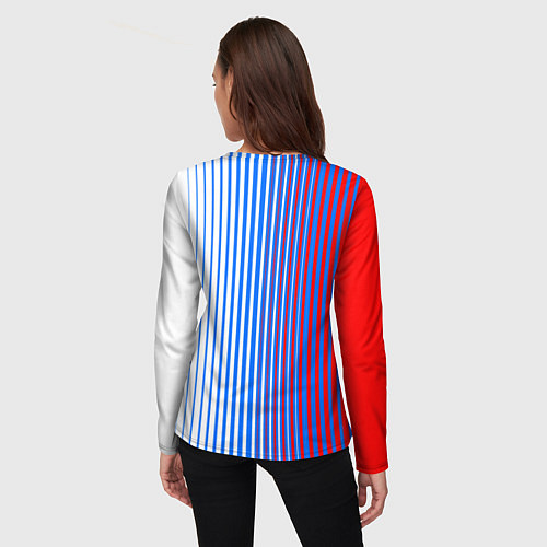 Женский лонгслив ДЕНЬ ПОБЕДЫ ПЕРЕХОД / 3D-принт – фото 4