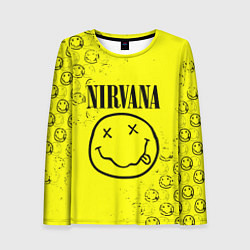 Лонгслив женский NIRVANA лого, цвет: 3D-принт