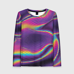 Женский лонгслив Neon fashion pattern Wave