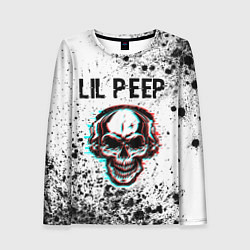 Лонгслив женский Lil Peep ЧЕРЕП Краска, цвет: 3D-принт