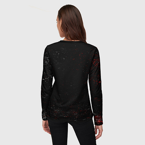 Женский лонгслив Superm мелкие брызги красок / 3D-принт – фото 4