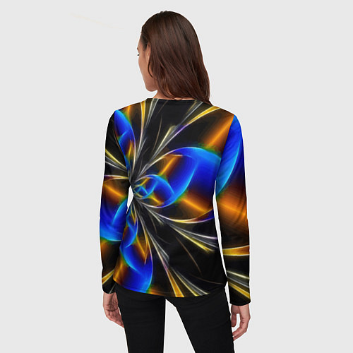 Женский лонгслив Neon vanguard pattern Fashion 2023 / 3D-принт – фото 4