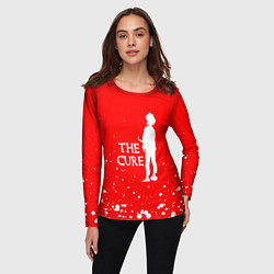 Лонгслив женский The cure белые брызги, цвет: 3D-принт — фото 2