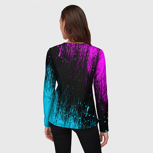 Женский лонгслив The prodigy neon / 3D-принт – фото 4