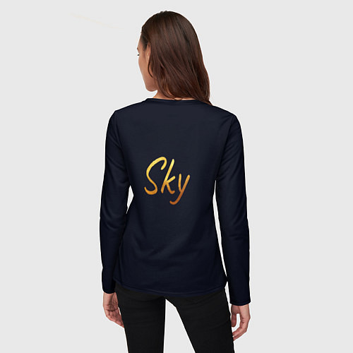 Женский лонгслив Sky Кошачья Маска / 3D-принт – фото 4