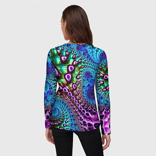Женский лонгслив Наикрутейший фрактальный паттерн Авангард The Cool / 3D-принт – фото 4