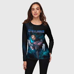 Лонгслив женский Stellaris космический корабль, цвет: 3D-принт — фото 2