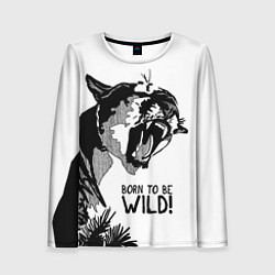 Лонгслив женский Born to be wild! Cougar, цвет: 3D-принт