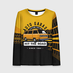 Женский лонгслив AUTO GARAGE HIT THE ROAD