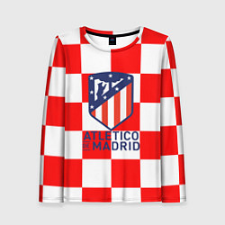 Лонгслив женский Atletico madrid кубики, цвет: 3D-принт