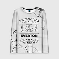 Лонгслив женский Everton Football Club Number 1 Legendary, цвет: 3D-принт