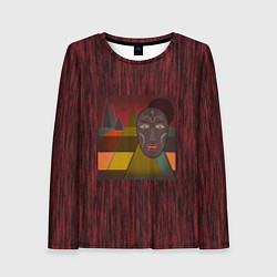Лонгслив женский Африканская маска African mask ethnic illustration, цвет: 3D-принт