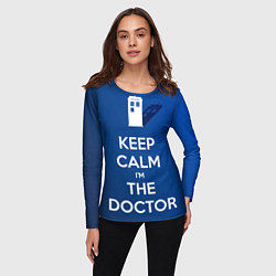 Лонгслив женский Keep calm Im the Doctor, цвет: 3D-принт — фото 2