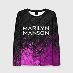 Лонгслив женский Marilyn Manson Rock Legends, цвет: 3D-принт