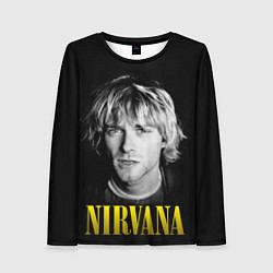 Лонгслив женский Nirvana - Kurt Donald Cobain, цвет: 3D-принт