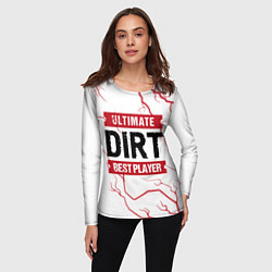 Лонгслив женский Dirt: красные таблички Best Player и Ultimate, цвет: 3D-принт — фото 2
