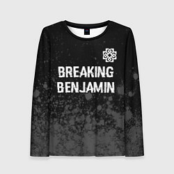 Лонгслив женский Breaking Benjamin glitch на темном фоне: символ св, цвет: 3D-принт