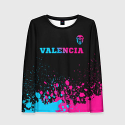 Женский лонгслив Valencia - neon gradient: символ сверху