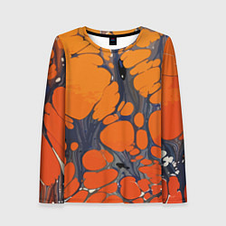 Лонгслив женский Лавовая паутина, цвет: 3D-принт