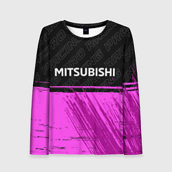 Лонгслив женский Mitsubishi pro racing: символ сверху, цвет: 3D-принт
