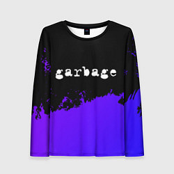 Лонгслив женский Garbage purple grunge, цвет: 3D-принт