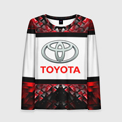 Лонгслив женский Toyota - абстракция - лого, цвет: 3D-принт
