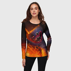 Лонгслив женский POPPY PLAYTIME ХАГИ ВАГИ НАСТИГ ЖЕРТВУ, цвет: 3D-принт — фото 2