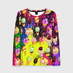 Лонгслив женский Мороженки Вкуснятина, цвет: 3D-принт