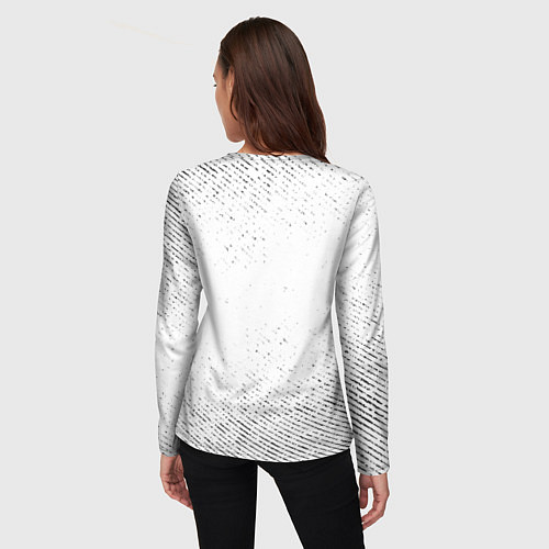 Женский лонгслив Lyon с потертостями на светлом фоне / 3D-принт – фото 4