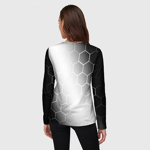 Женский лонгслив Roma sport на светлом фоне: символ сверху / 3D-принт – фото 4