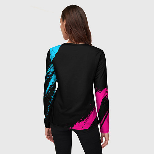 Женский лонгслив PSV - neon gradient / 3D-принт – фото 4