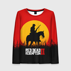 Лонгслив женский Red Dead Redemption 2 - закат, цвет: 3D-принт