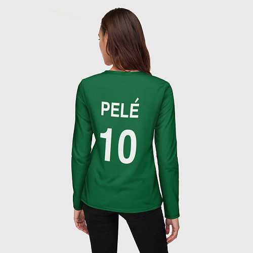 Женский лонгслив Пеле PELE легенда футбола / 3D-принт – фото 4