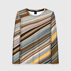 Женский лонгслив Colored wavy lines