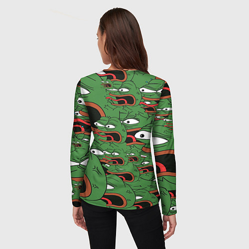 Женский лонгслив Пепе лягушка / 3D-принт – фото 4