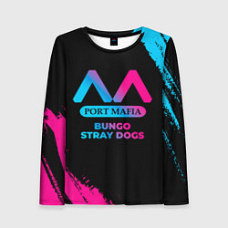 Лонгслив женский Bungo Stray Dogs - neon gradient, цвет: 3D-принт