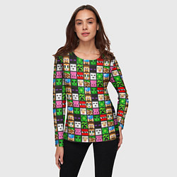 Лонгслив женский Minecraft - characters, цвет: 3D-принт — фото 2