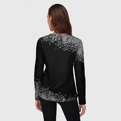 Женский лонгслив Лучший профессор - 100% профи на тёмном фоне / 3D-принт – фото 4