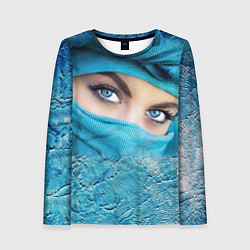 Лонгслив женский Синеглазая девушка в хиджабе, цвет: 3D-принт