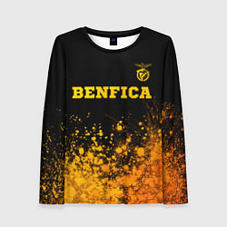 Женский лонгслив Benfica - gold gradient: символ сверху