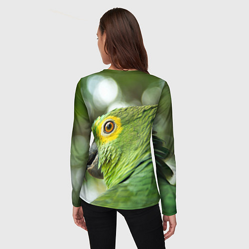 Женский лонгслив Попугaй / 3D-принт – фото 4