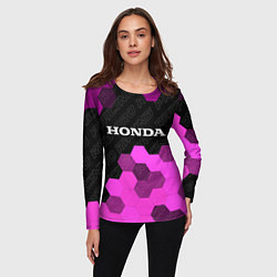 Лонгслив женский Honda pro racing: символ сверху, цвет: 3D-принт — фото 2