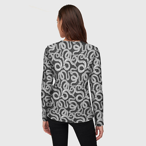 Женский лонгслив Змея с языком / 3D-принт – фото 4