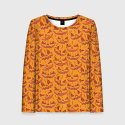 Женский лонгслив Halloween Pumpkin Pattern