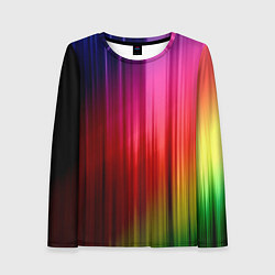 Лонгслив женский Цветной спектр, цвет: 3D-принт