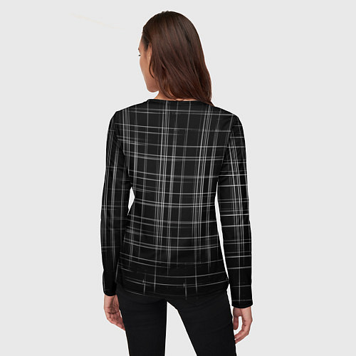 Женский лонгслив Белые линии / 3D-принт – фото 4