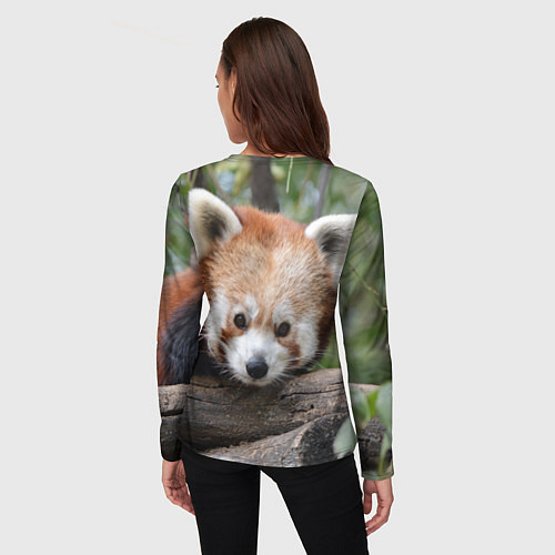 Женский лонгслив Красная панда / 3D-принт – фото 4